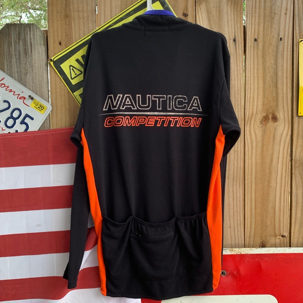 Vintage 90s Nautica Competition Long sleeves Bicycle Jersey Shirt Size L